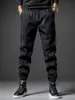 Pantalones Casuales para Hombre, Pantalones Versátiles Forrados de Polar, Corte Holgado, Marca de Moda, Pantalones Harem Modernos para Otoño e Invierno