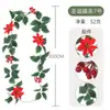Vides Artificiales Rojas de Navidad Venta Caliente Transfronteriza Vides de Plantas Artificiales Verdes Vides de Hojas Navideñas Decoración al por Mayor Amazon