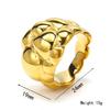 Anillo para mujer de acero de titanio con oro de 18 quilates, diseño de nicho INS, anillo tridimensional irregular de alta calidad, personalizado, venta directa