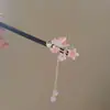 Novo Grampo de Cabelo Flor Borboleta Estilo Chinês, Grampo de Cabelo Estilo Antigo, Acessórios de Cabelo com Franjas para Mulheres, Grampo de Cabelo de Madeira, Acessórios da Dinastia Han, Penteado Super Fada