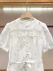 Shenzhen Nanyou Ropa Fina para Mujer Nuevo Verano Elegante Francés Ajustado Vestido Floral de Manga Corta para Mujer