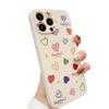 Capa de Celular de Silicone Colorida com Coração e Borda Reta para Apple 16Promax Anti-Queda Iphone17 Personalizada Criativa 15 Capa Macia