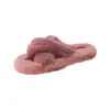 2026 Nuevas Pantuflas Mujer Estilo Coreano Pantuflas de Piel Cruzada Mujer Moda Exterior Suela Plana Tira Única Pantuflas Zapatos de Mujer Venta al por Mayor
