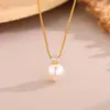 Colar Perfeito de Pérola com Pontos de Diamante Redondos para Mulheres, Nicho da Moda, Luxo Leve, Versátil, Corrente de Clavícula de Alta Qualidade, Presente para Melhores Amigas