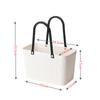 Cesta Pequena Estilo Japonês com Textura de Linho, Cesta de Armazenamento de Mão, Cesta de Compras de Supermercado, Cesta Plástica Fashion, Cesta de Compras B