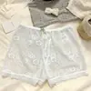Secretos de Flor de Cerezo~Pantalones de Seguridad de Encaje de Deseo Puro Estilo Francés para Mujer, Leggings Sexys de Cintura Media, Ropa Interior de Tentación de Verano para Mujer