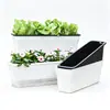 Maceta rectangular para cultivar verduras, jardinera de balcón, maceta transparente para plantar verduras para el hogar, maceta de autorriego para perezosos, venta al por mayor