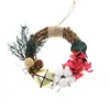Artesanato com Plantas Flor Seca Natural Fruta Seca Sino de Algodão Decoração de Casa Anel de Rattan Guirlanda Anel de Rattan Decoração de Parede