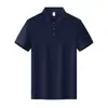 2025 Nova Camisa Polo Masculina de Manga Curta Verão Seda de Gelo Fresca Meia-Manga Casual Business Gola Lapela Top