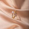 Anillo de perla con capullo de tulipán, anillo para dedo índice de diseño de nicho de moda para mujer, anillo de celebridad de Internet japonés y coreano, pulsera, venta al por mayor