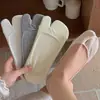 Calcetines Invisibles de Algodón Finos de Verano Antideslizantes de Color Sólido Versátiles Transpirables Absorbentes de Sudor para Mujer, con Punta Dividida y Corte Bajo Tipo Barco