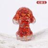 Resina de cascalho de cristal natural teddy cachorro de cristal cascalho filhote de cachorro casa artesanato enfeites atacado