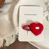 Nuevo Estilo Pinza para el Cabello de Niña de Punto con Lazo en Forma de Corazón Pasador Pinza Lateral Pinza para el Flequillo