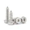 Tornillos Autorroscantes Hexagonales de Cabeza Cruzada con Brida 304 Personalizados, Negros con Arandela, Zinc Blanco, Tornillos Autorroscantes de Color Zinc para Chapa Metálica