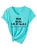 Mamá nana bisabuela Amazon eBay sitio independiente camiseta casual y cómoda de mujer con cuello en V y manga corta