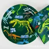 Decoração de Festa Temática Fósseis de Dinossauro Transfronteiriça Suprimentos Prato de Papel Copo de Papel Guardanapo Conjunto de Louça para Aniversário Infantil