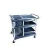 Carrito de recogida de comidas carrito de recogida de platos carrito de comedor de hotel carrito pequeño carrito de recogida de platos de restaurante carrito de mesa de limpieza de tres niveles engrosado comercial