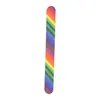 Limadores de Virutas de Madera Coloridos Personalizados de Fábrica, Limadores de Uñas Impresos Arcoíris, Tiras Pulidoras de Uñas con Patrón Personalizado, Tiras Pulidoras de Uñas
