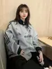 Chaqueta Cardigan Unisex Holgada de Estilo Japonés Casual Perezoso para Otoño e Invierno, Retro, Suelta, de Forro Polar, con Cremallera y Tres Rayas