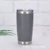 Vaso Amazon transfronterizo de 20 oz de acero inoxidable de doble capa para coche, vaso para helado, vaso para café para llevar, vaso portátil con pajilla