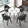 Mesa e cadeira casuais minimalistas nórdicas para recepção e negociação combinação de mesa e cadeira para cafeteria de chá de leite café apartamento casa de temporada mesa de jantar varanda mesa redonda pequena