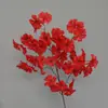 Flores artificiales rojas decoración de escena de boda ramo de flores falsas rosas hortensias flores de boda flores artificiales venta al por mayor