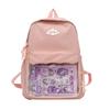 Mochila Escolar Estilo College JK Girl Japonesa Ins de Alto Valor para Aluno do Ensino Médio Simples Versátil Transparente Bolsa para Dor no Ombro