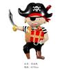 Novo navio pirata Sea Thieves Cartoon Shape Balão de filme de alumínio Halloween Party Decoração Layout Balão de folha de alumínio