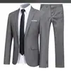 Novo terno masculino transfronteiriço de duas peças, blazer formal profissional de negócios para padrinhos e noivos, traje de casamento