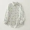 Nueva Camisa Estampada de Manga Larga para Mujer de Primavera y Otoño, Blusa Artística Vintage de Corte Holgado con Cuello de Solapa