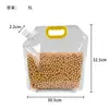 Bolsas de Almacenamiento de Granos en Stock, Bolsas Transparentes Engrosadas para Mijo y Arroz, Bolsas con Boquilla a Prueba de Humedad de Grado Alimenticio para Frijoles y Granos