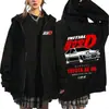 Chamarra con Cierre Anime Initial D Swodies Drift Ae86 Gtr Estampado H