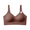 Sujetador inalámbrico de soporte suave y ajustable para mujer, otoño e invierno, tela cepillada, hipoalergénico, copa fija, realza y minimiza los laterales, hace que los bustos grandes parezcan más pequeños