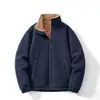Chaqueta de forro polar de alta calidad para otoño e invierno, cárdigan con capucha de sherpa engrosado, sudadera de forro polar talla grande