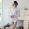 Ropa interior sexy Pinxian camisa de gasa transparente pijama sexy uniforme tentación traje pasión bata de casa 1808