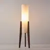Estilo Japonés Silencioso Viento Retro Atmósfera Zen Sala de Estar Dormitorio Sofá de Diseñador Lámpara de Piso Nueva China de Nogal