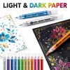 Plumón Marcador Flash de Punta Suave Intermitente Color Metálico Pluma para Tarjetas de Felicitación Pintura de Estudiante Pluma Flash Pluma de Acuarela