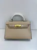 Bolso Kelly de Segunda Generación con Estampado de Palma Transfronterizo Modelo Nuevo 2025 Bolso de Mano Grande para Mujer de Gama Alta Bolso Cruzado Texturizado Lujo Ligero