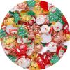 Accesorios de parches de resina navideños y de Halloween de 8-11 mm transfronterizos, materiales para pulseras y joyas creativas de bricolaje para niños, venta al por mayor
