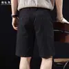 Pantalones cortos casuales para hombre 50% Lyocell Tencel, pantalones de pierna recta de longitud media, talla grande, nuevos pantalones de hombre hasta la rodilla Verano 2026