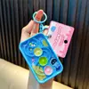 Llavero de disco de engranaje para animales pequeños, juguete de bola, consola de juegos, colgante para mochila, llavero para aliviar el estrés, regalo pequeño al por mayor