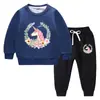 Conjunto de suéter infantil outono e inverno 2023 Estilo ocidental novo grande infantil de veludo acolchoado quente de inverno com mangas compridas