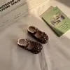 Zapatos de Princesa Suaves de Suela para Bebés Niñas - Estilo Nuevo Primavera 2026, Estampado Floral, Zapatos Pequeños de Cuero Elegantes y con Estilo