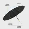 Paraguas Publicitario Recto de 16 Varillas, Doble Uso para Sol y Lluvia, Recubrimiento Negro Engrosado, Protección Solar, Protección UV, Paraguas Personalizable con Impresión de Logo