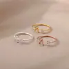 Anel de letra AliExpress 26 letras AZ banhado a ouro 18K anel neutro anel de dedo criativo joias por atacado