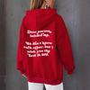 Sudadera con Capucha para Mujer, Estampado de Letras Lisas, Bolsillo Canguro, Cordón, para Sitio Web de Comercio Exterior Independiente