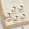 Nuevos accesorios para decoración de uñas con estampado de leopardo y gato KT, lindas gafas, lazo de Hello Kitty, accesorios de armadura hechos a mano
