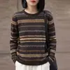 Moda, casual, versátil, nuevo y elegante suéter de punto de cuello redondo para otoño e invierno, agradable para la piel, adecuado para ir al trabajo, grueso para mujer