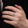 Anillo de Esmalte de Jade con Mantra de Seis Palabras para Hombre, Anillo Sólido Versátil Estilo Chino, Modelo Nuevo, Venta Directa del Fabricante