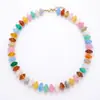 Amazon Más Vendido Transfronterizo Dulce y Lindo de Colores Contrastantes Cuentas de Vidrio Collar con Colgante Grande de Corazón para Mujer